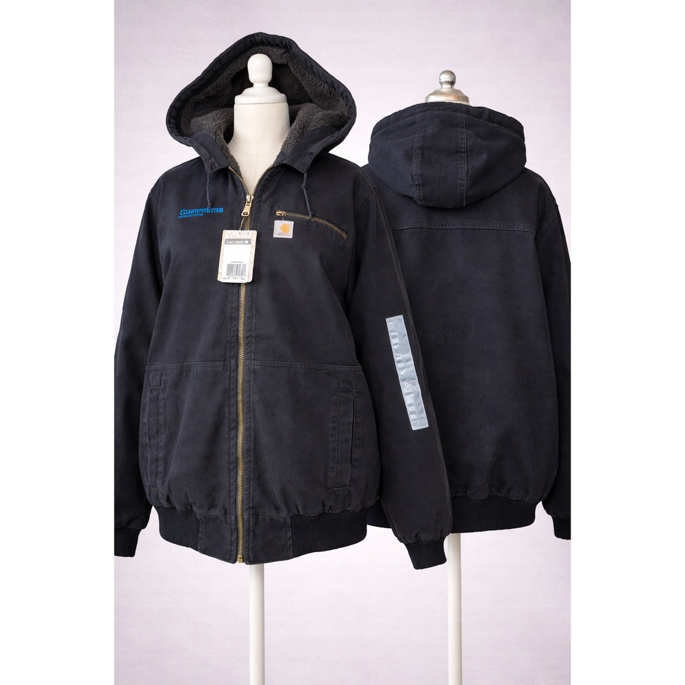 NWT Carhartt Womens XXL Black Sierra Sherpa Lined Hooded Jacket 100815-001